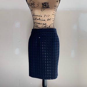 Banana Republic blue/black check skirt